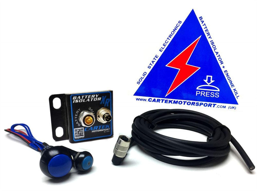 Cartek XR Battery Isolator Kit with Blue Buttons - Attacking the Clock Racing