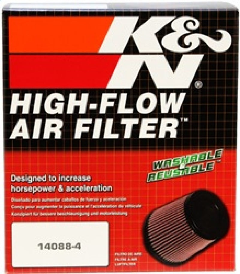 K&N Universal Air Filter 4in Flange / 5-3/8in Base / 4-1/2in Top / 6in Height