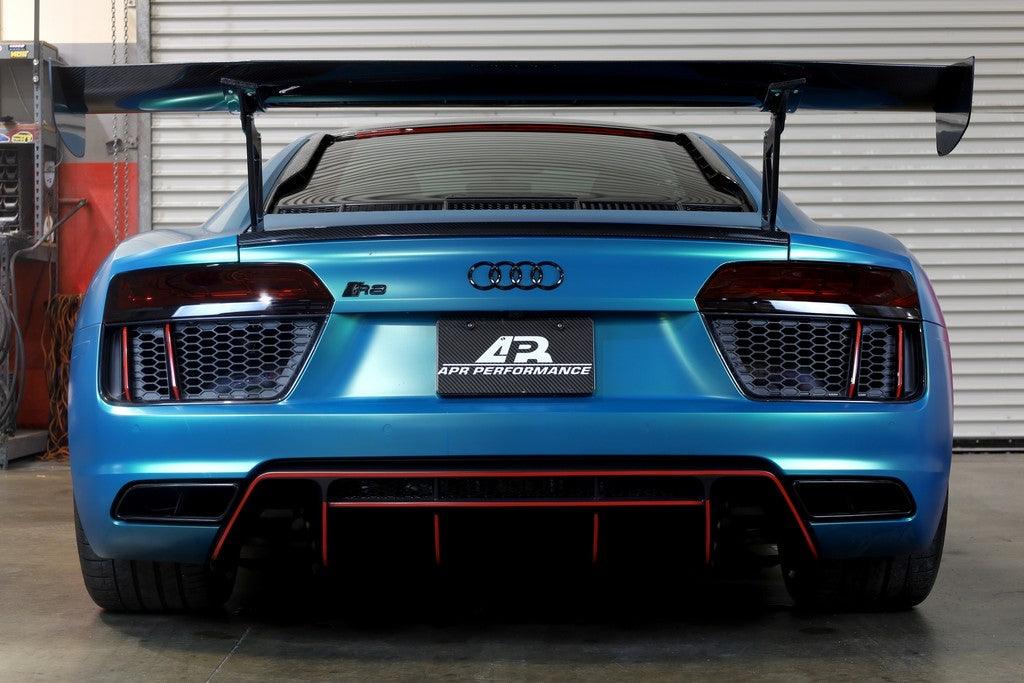 APR Performance GTC-500 Audi R8 71" Spec Carbon Wing W/ Carbon Active Spoiler Replacement - Attacking the Clock Racing