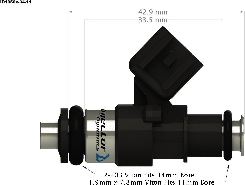 Injector Dynamics ID1050X for Mazda RX-7 93-95 11mm Adapter - Set of 2 - Attacking the Clock Racing