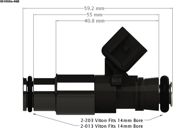 Injector Dynamics ID1050X for Mazda RX-7 93-95 11mm Adapter - Set of 2 - Attacking the Clock Racing