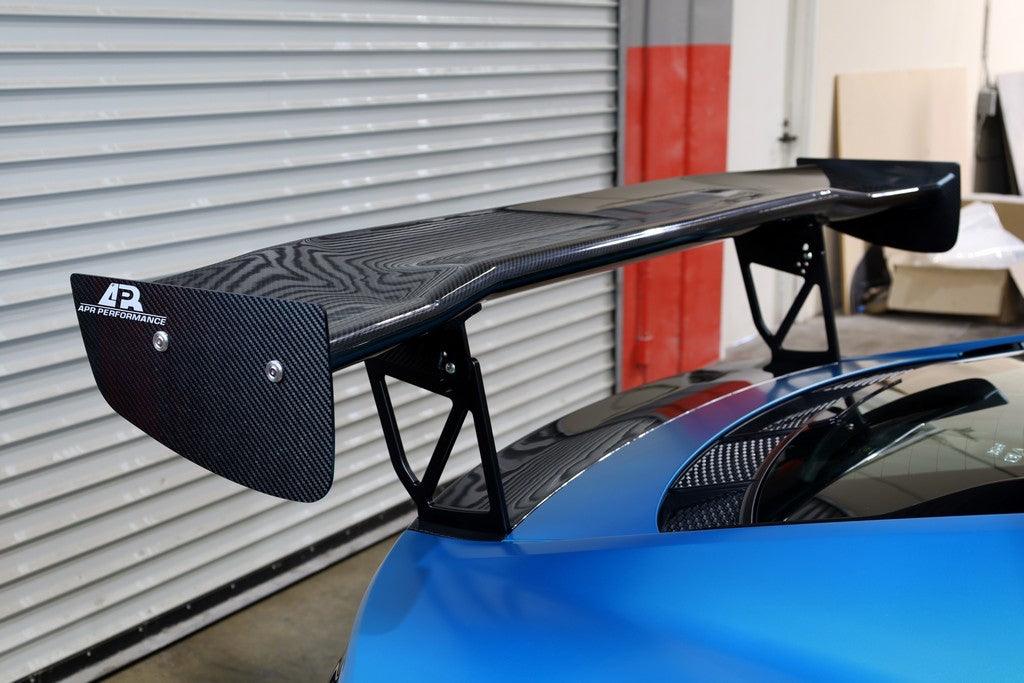 APR Performance GTC-500 Audi R8 71" Spec Carbon Wing W/ Carbon Active Spoiler Replacement - Attacking the Clock Racing