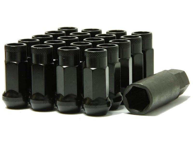 Wheel Mate Muteki SR48 Open End Lug Nuts - Black 12x1.25 48mm - Attacking the Clock Racing