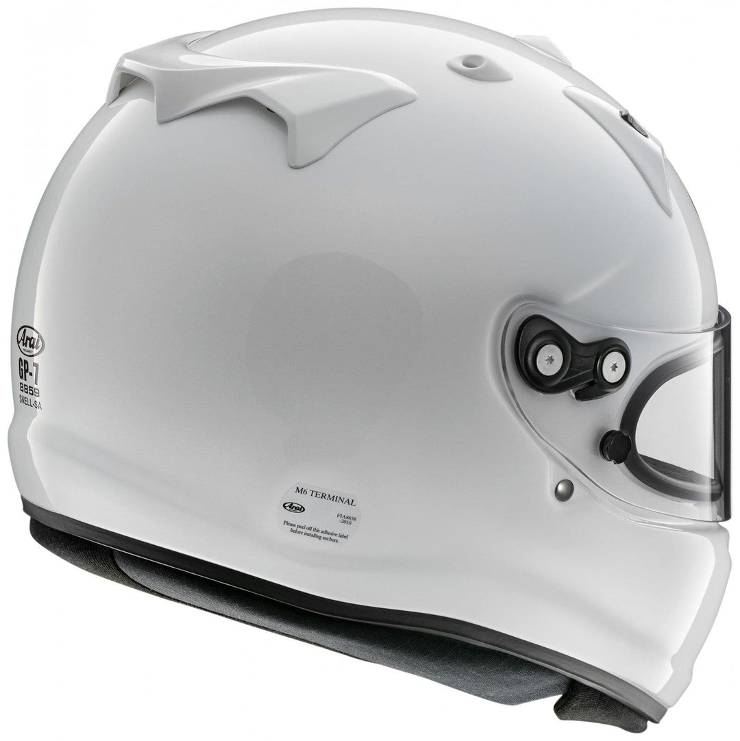 Arai GP-7 White Medium Racing Helmet - Attacking the Clock Racing