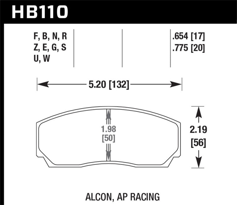 Hawk AP CP5200 Caliper Performance Ceramic Street Brake Pads