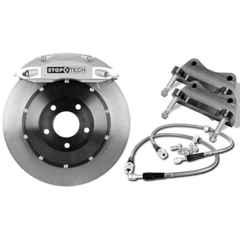 StopTech 88-91 BMW M3 Trophy Sport Big Brake Kit Silver Caliper Slotted 2Pc. Rotor Front Upgrade Kit - Attacking the Clock Racing