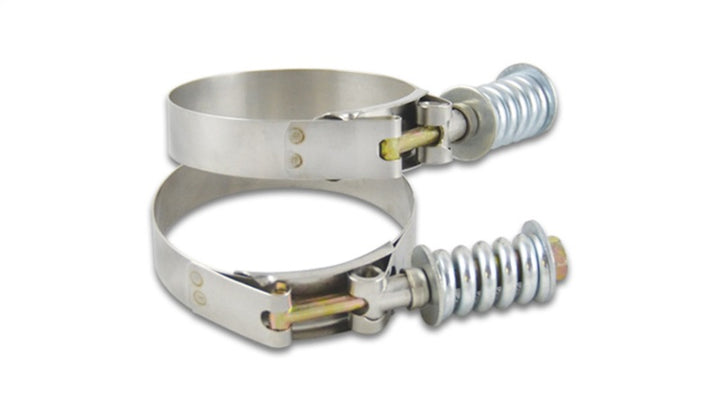 Vibrant SS T-Bolt Clamps Pack of 2 (Size Range: 5.28in to 5.58in OD For use w/ 5in ID Coupling)