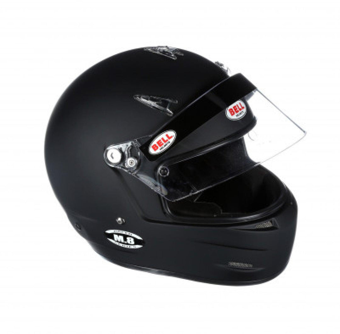 Bell M8 Racing Helmet-Matte Black Size Medium - Attacking the Clock Racing