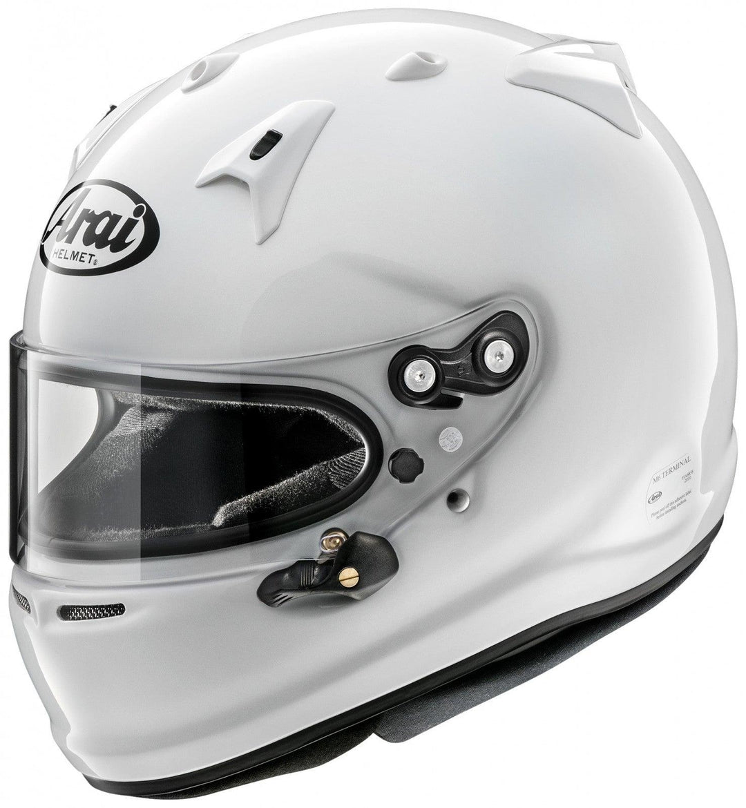 Arai GP-7 White X Small Racing Helmet - Attacking the Clock Racing