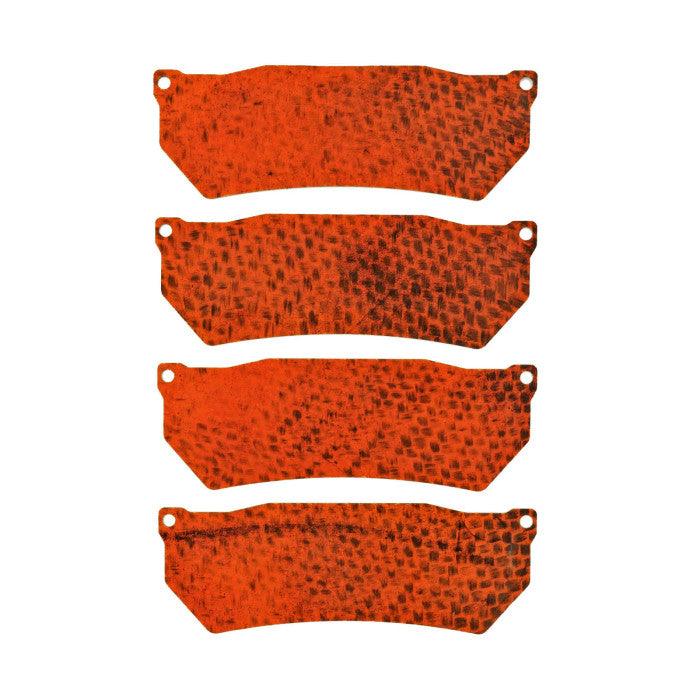 Carbon Fibre Brake Pad Shims for Mitsubishi Lancer Evo 10 R4 Tarmac Rally 2007-2016 - Attacking the Clock Racing