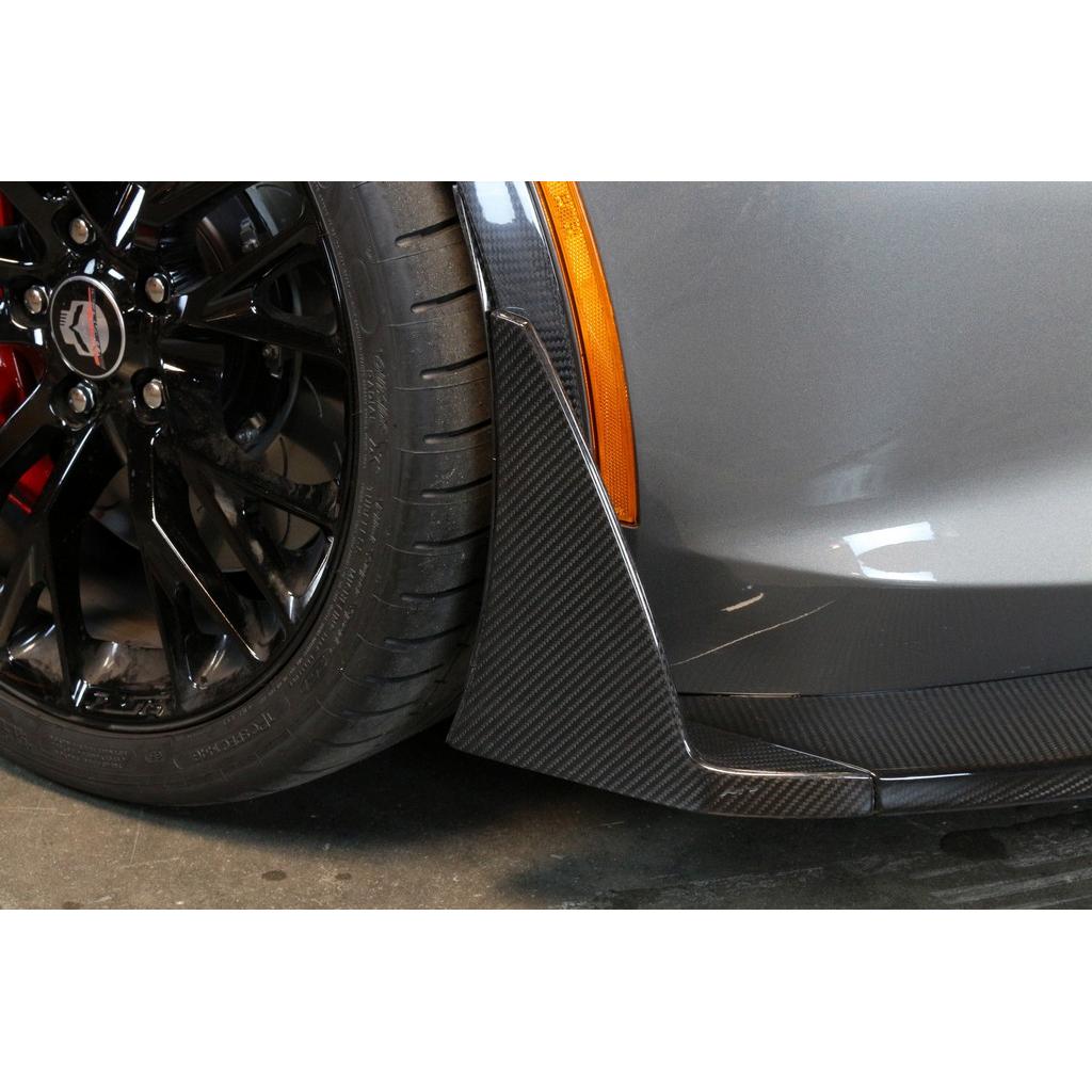 Chevrolet Corvette C7 Z06 Front Bumper Canards and Spats 2014 - 2019