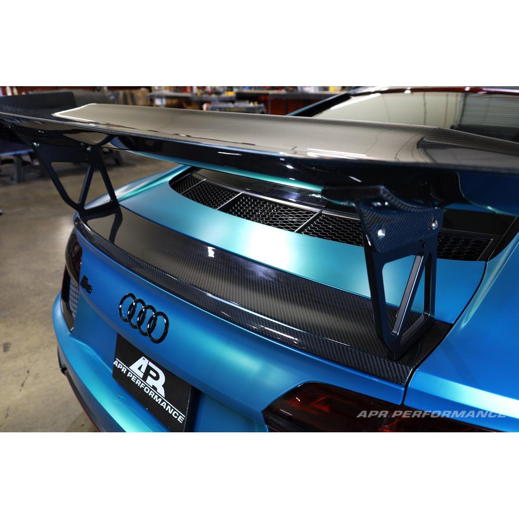 GTC-500 Adjustable Wing w Carbon Active Spoiler Panel Replacement Audi R8 2016-2022