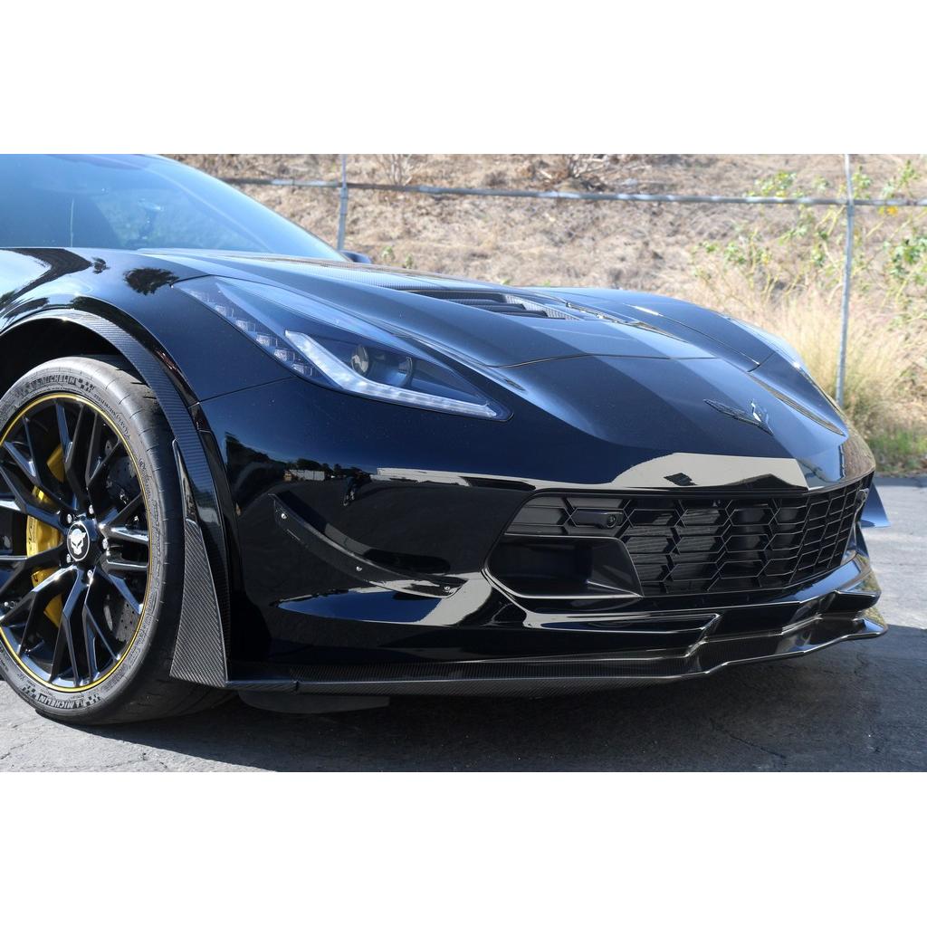 Chevrolet Corvette C7 Z06 Front Bumper Canards and Spats 2014 - 2019