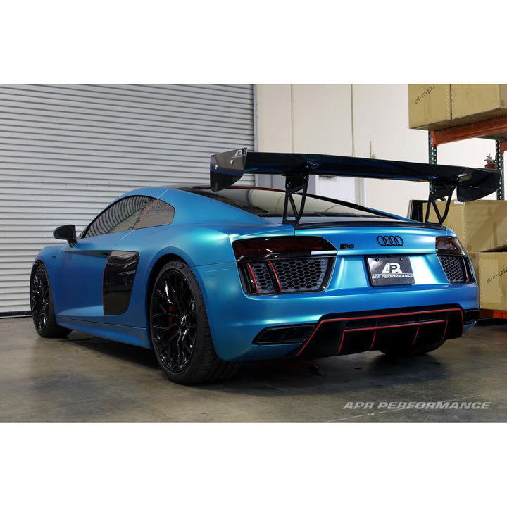 GTC-500 Adjustable Wing w Carbon Active Spoiler Panel Replacement Audi R8 2016-2022