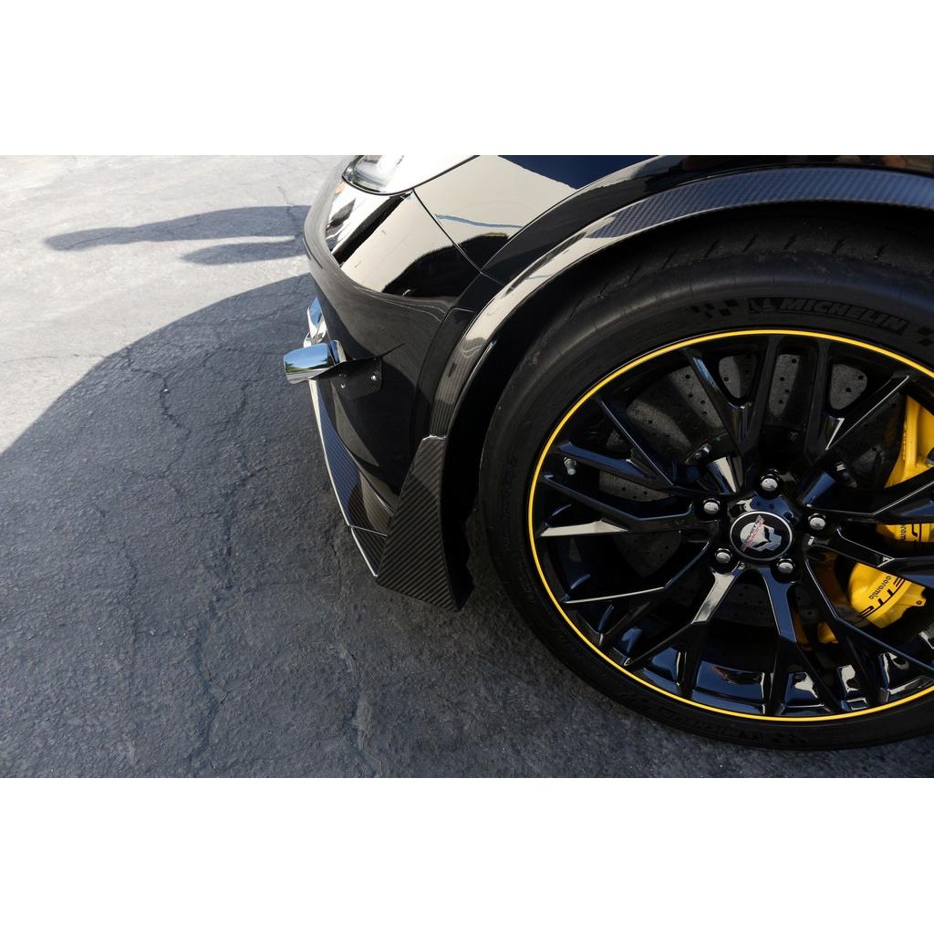 Chevrolet Corvette C7 Z06 Front Bumper Canards and Spats 2014 - 2019