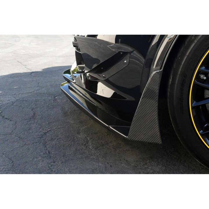 Chevrolet Corvette C7 Z06 Front Bumper Canards and Spats 2014 - 2019