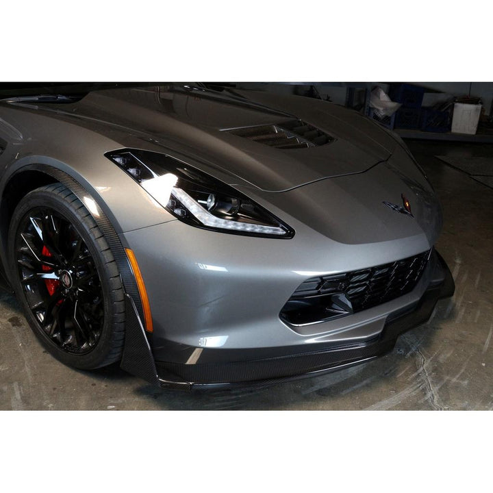 Chevrolet Corvette C7 Z06 Front Bumper Canards and Spats 2014 - 2019