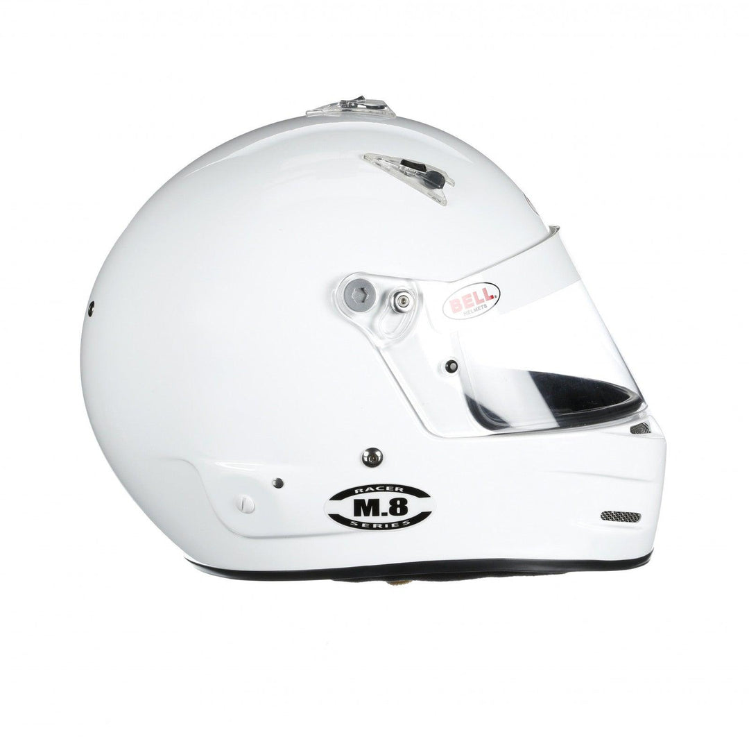 Bell M8 Racing Helmet-White Size 4X Extra Large - Attacking the Clock Racing