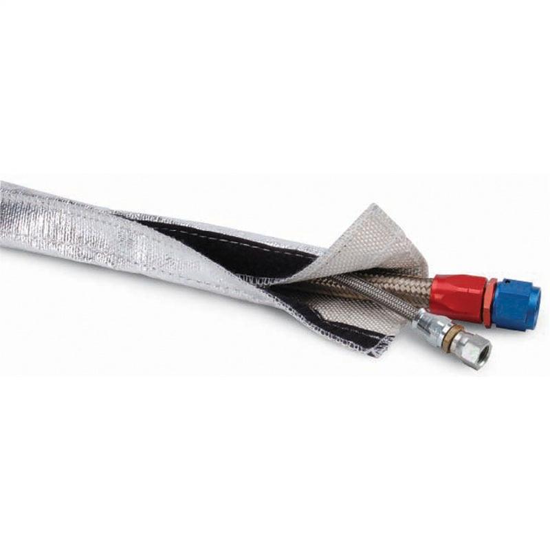 DEI Heat Shroud 1in I.D. x 3ft - Aluminized Sleeving - Hook and Loop Edge - Attacking the Clock Racing