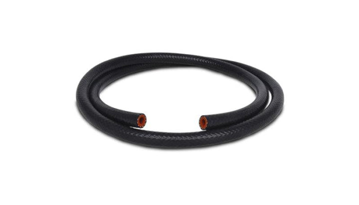 Vibrant 1/4in (6mm) I.D. x 20 ft. Silicon Heater Hose reinforced - Black - Attacking the Clock Racing