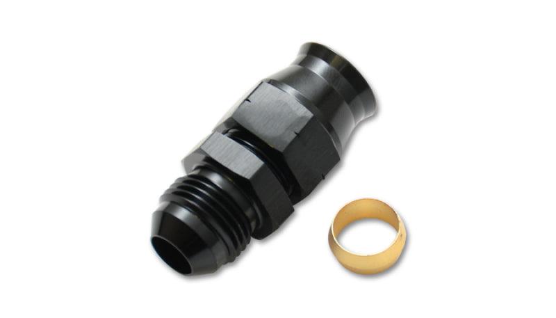 Vibrant -4AN Male to 1/4in Tube Adapter Fitting (w/ Brass Olive Insert) - Attacking the Clock Racing