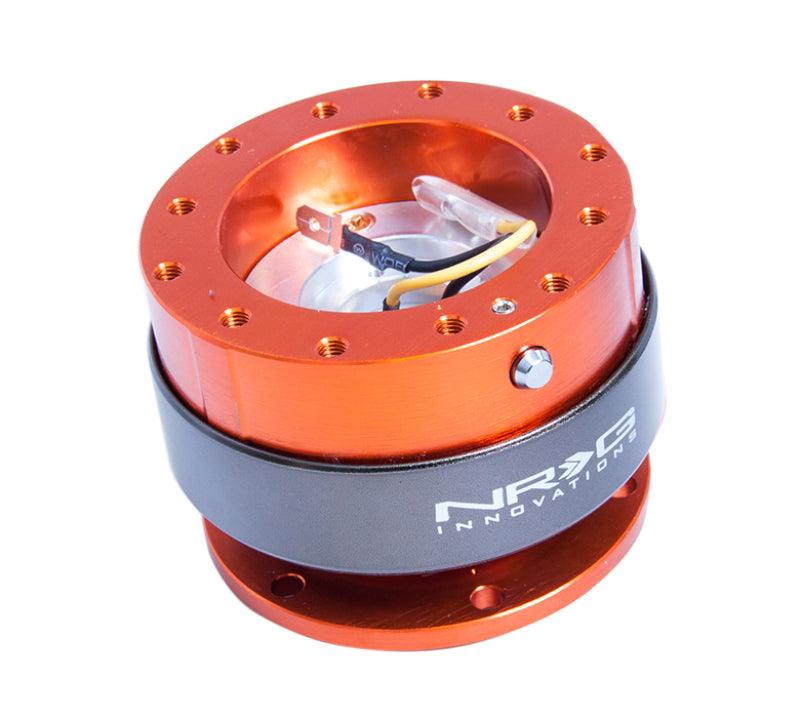 NRG Quick Release Gen 2.0 - Orange Body / Titanium Chrome Ring - Attacking the Clock Racing