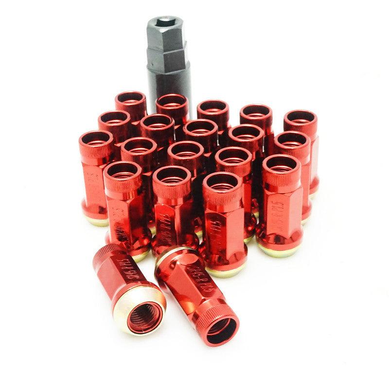 Wheel Mate Muteki SR45R Lug Nut Kit Lock Set 12x1.5 45mm - Red - Attacking the Clock Racing