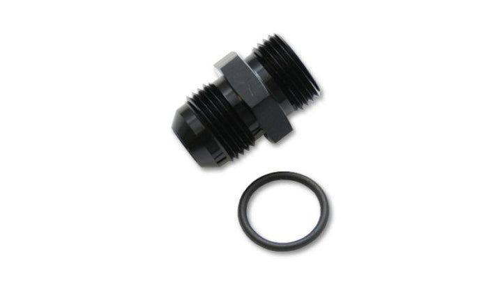 Vibrant -6AN Male Flare to -12 ORB Male Straight Adapter w/O-Ring - Anodized Black - Attacking the Clock Racing