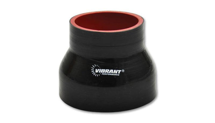 Vibrant 4 Ply Reinforced Silicone Transition Connector - 3.5in I.D. x 4.5in I.D. x 3in long (BLACK) - Attacking the Clock Racing