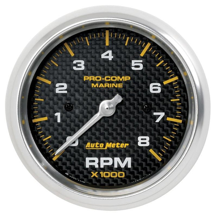 Autometer Marine Carbon Fiber 3-3/8in 8k RPM Tachometer - Attacking the Clock Racing