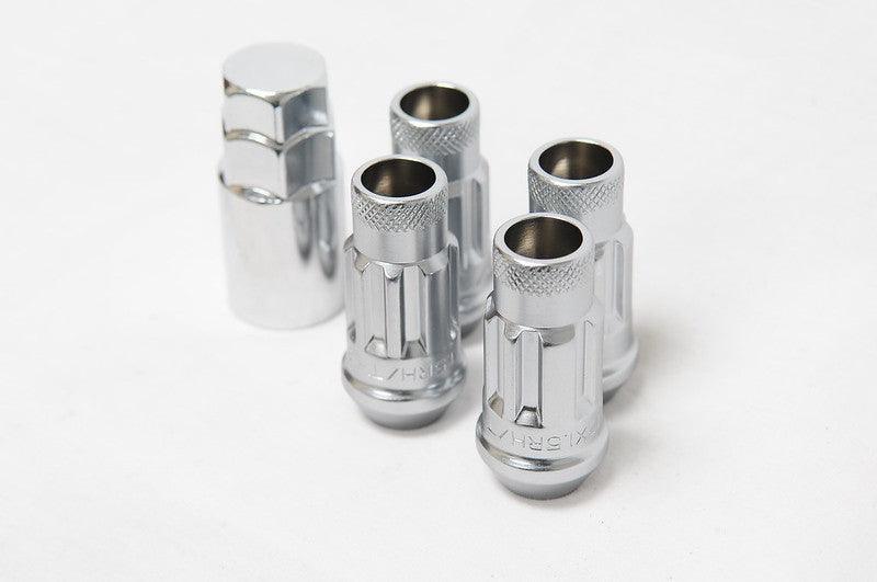 Wheel Mate 12x1.25 48mm Muteki SR48 Silver Open End Locking Lug Nut - Set of 4 - Attacking the Clock Racing