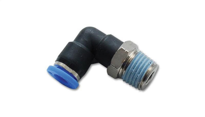 Vibrant Male Elbow Pneumatic Vacuum Fitting (1/8in NPT Thread) - for use with 1/4in (6mm) OD tubing - Attacking the Clock Racing