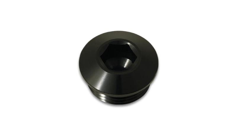 Vibrant Aluminum -10AN ORB Slimline Port Plug w/O-Ring - Anodized Black - Attacking the Clock Racing