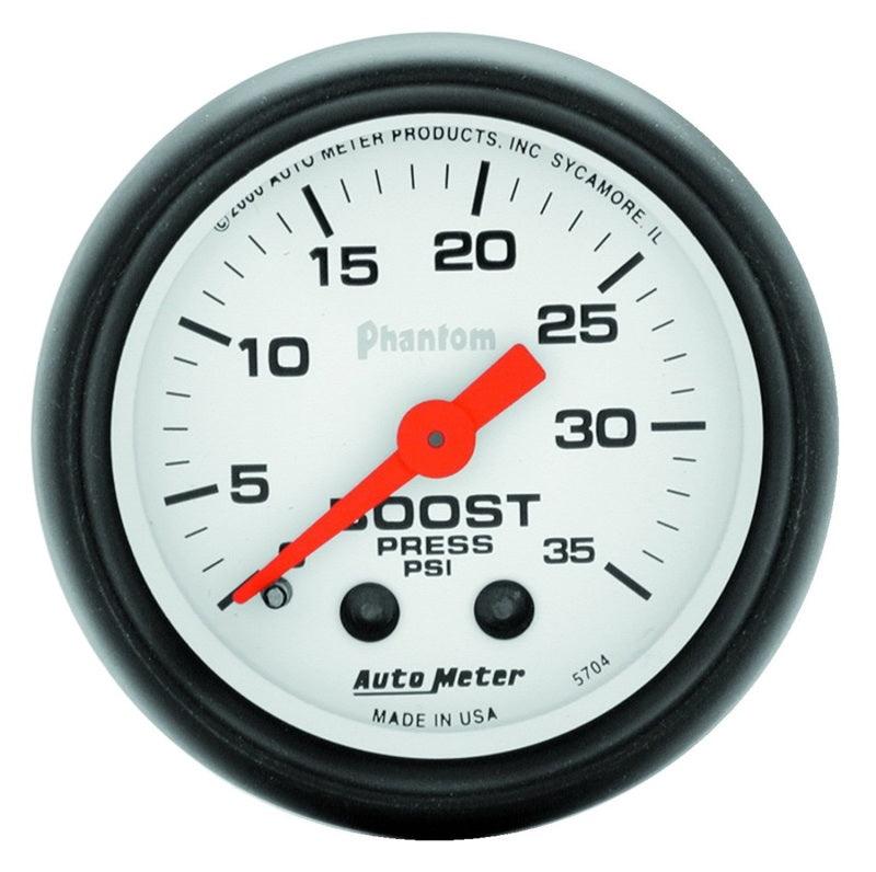 Autometer Phantom 52mm 35 PSI Mechanical Boost Gauge - Attacking the Clock Racing