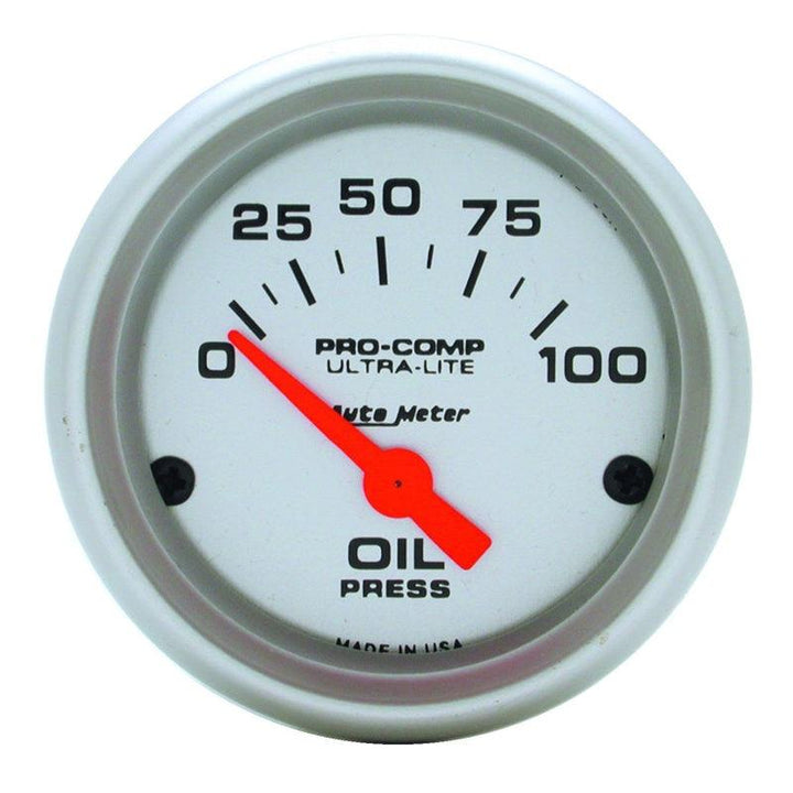 Autometer Ultra-Lite 52mm 0-100 PSI Electronic Oil Pressure Gauge - Attacking the Clock Racing