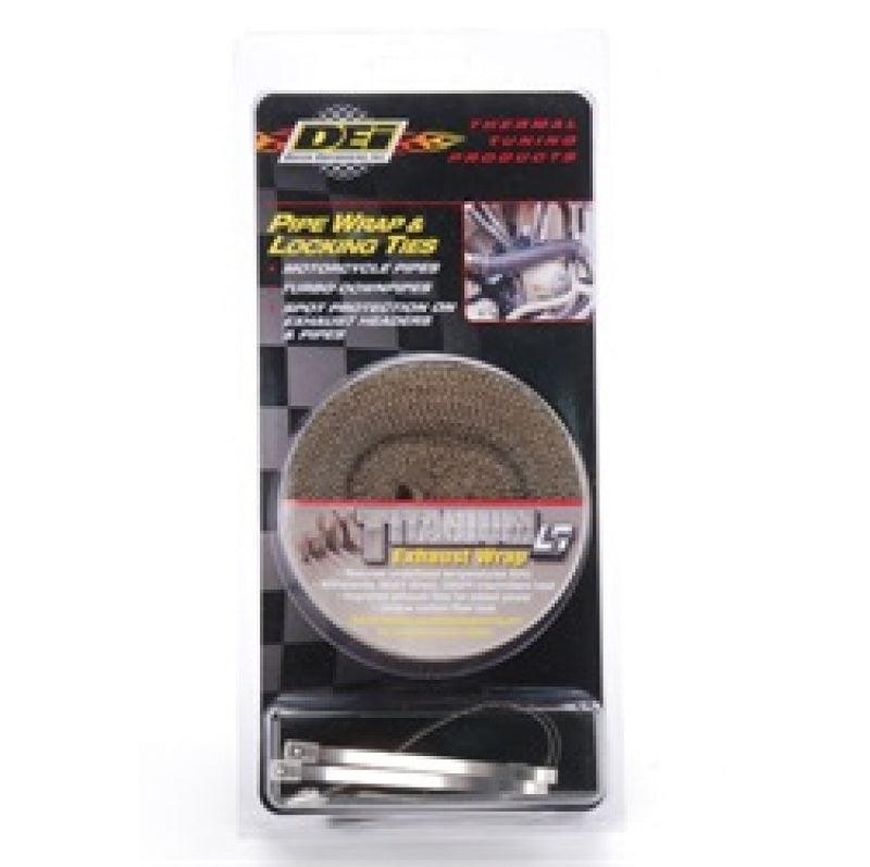 DEI Exhaust Wrap Kit - Pipe Wrap and Locking Tie - Titanium - Attacking the Clock Racing