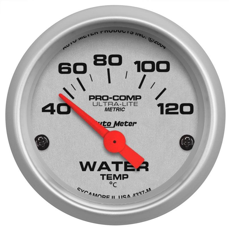 Autometer Ultra-Lite 52mm 40-120 Deg C Short Sweep Electronic Water Temp Gauge - Attacking the Clock Racing