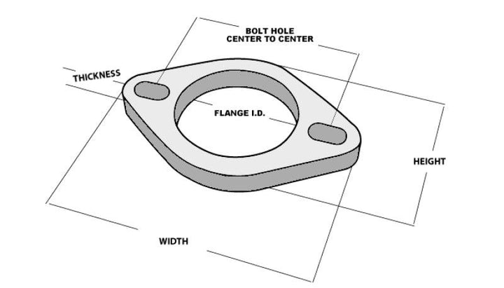 Vibrant 2-Bolt T304 SS Exhaust Flange (2in I.D.) - Attacking the Clock Racing