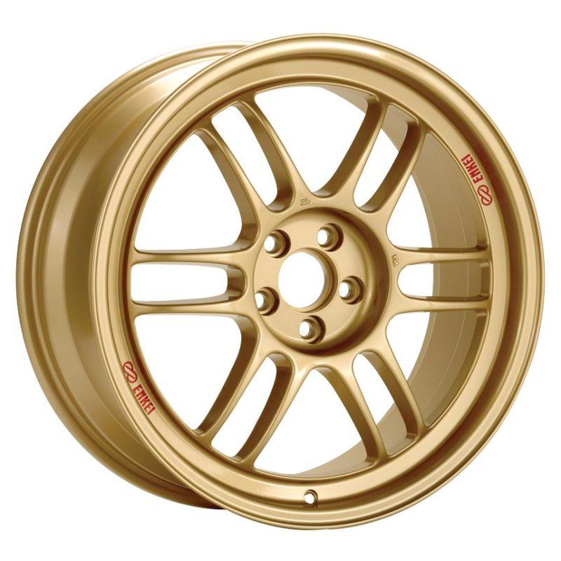 Enkei RPF1 15x8 4x100 28mm Offset 75mm Bore Gold Wheel - Attacking the Clock Racing