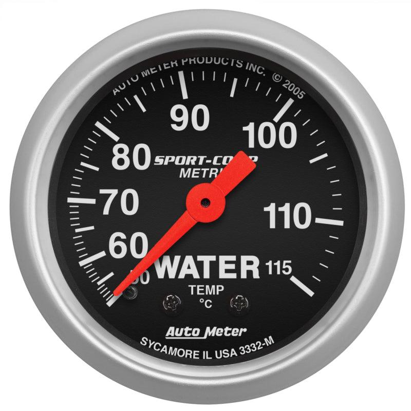 Autometer Sport 2in Water Temp Metric , 50-115 deg. C / Mech - Attacking the Clock Racing