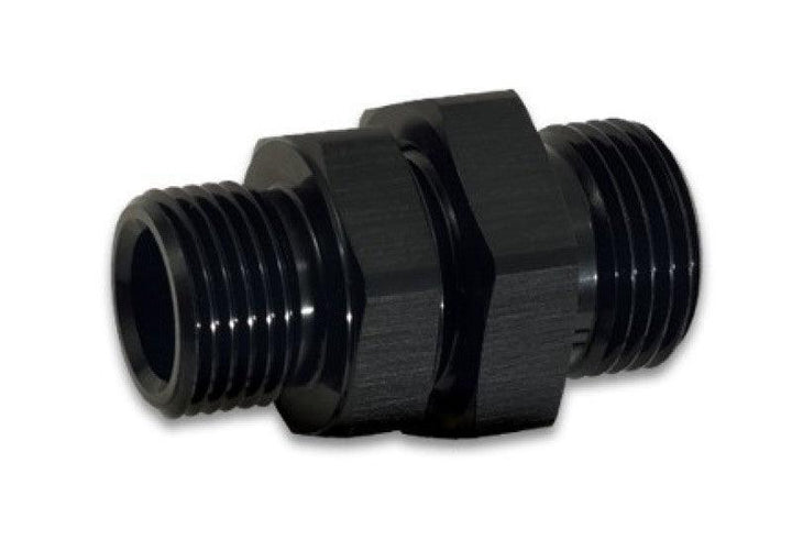 Vibrant -8AN ORB Male to Male Union Adapter - Anodized Black - Attacking the Clock Racing