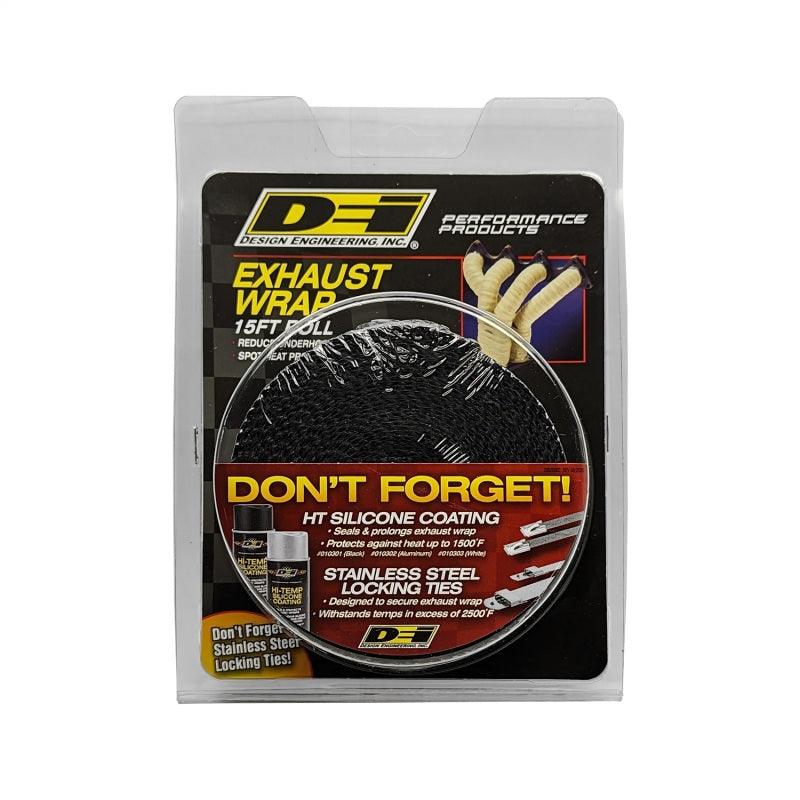 DEI Exhaust Wrap 2in x 15ft - Black - Attacking the Clock Racing