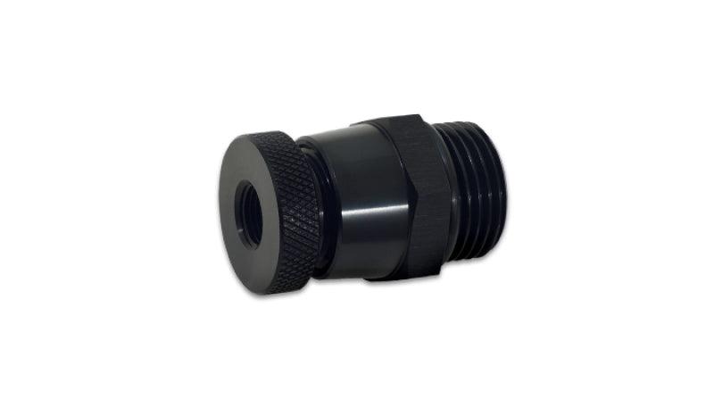 Vibrant 8 ORB to 1/8 NPT Aluminum Drain Valve - Black - Attacking the Clock Racing