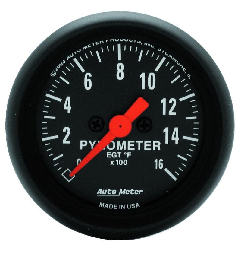 Autometer Z-Series 52mm 0-1600 Def F Full Sweep Electronic Pyrometer Gauge - Attacking the Clock Racing