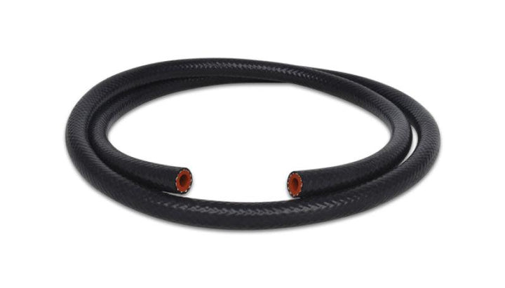 Vibrant 1/4in (6mm) I.D. x 20 ft. Silicon Heater Hose reinforced - Black - Attacking the Clock Racing