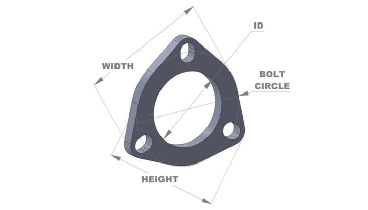 Vibrant 3-Bolt T304 SS Exhaust Flanges (3in I.D.) - 5 Flange Bulk Pack - Attacking the Clock Racing