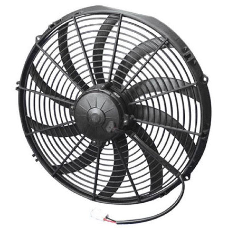 SPAL 2024 CFM 16in High Performance Fan - Pull/Curved (VA18-AP71/LL-59A) - Attacking the Clock Racing