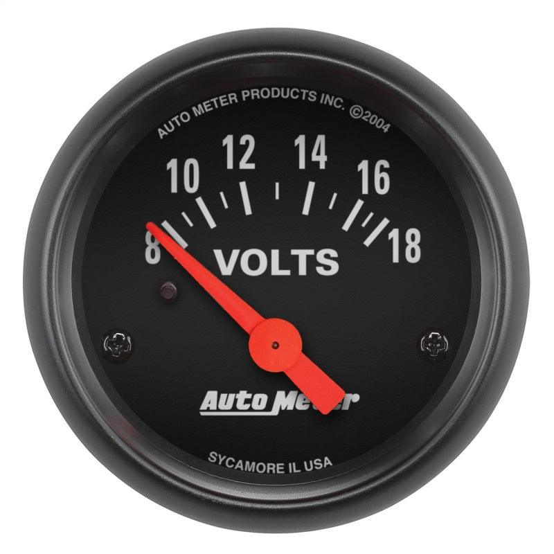 Autometer Z-Series 52mm 8-18 Volts Volmeter Gauge - Attacking the Clock Racing