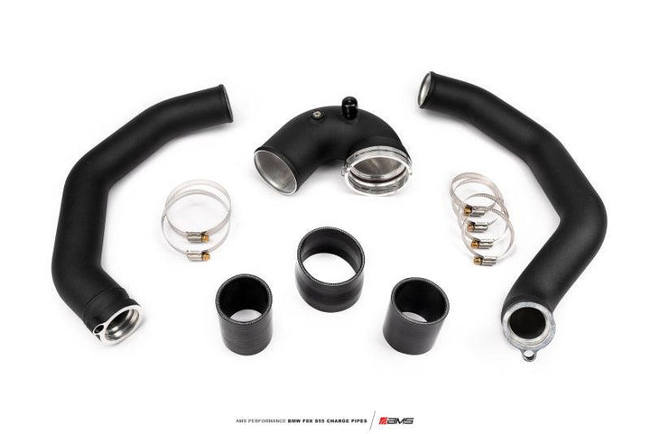 AMS Performance 15-18 BMW M3 / 15-20 BMW M4 w/ S55 3.0L Turbo Engine Charge Pipes - Attacking the Clock Racing