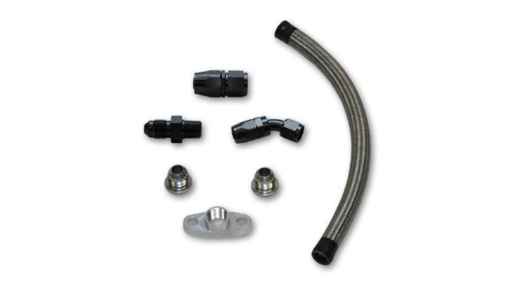 Vibrant Univ Oil Drain Kit incl 12in Teflon lined S.S. hose Fitting - Attacking the Clock Racing